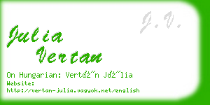 julia vertan business card